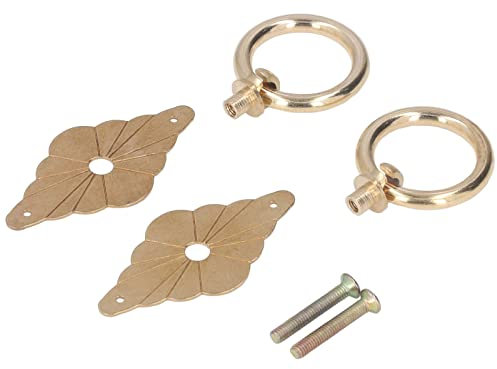 HERCHR Hängender Ring-Schrank-Schubladengriff, 2 Stück, Antikes Gold, Griffknöpfe, Massiver Messing-Ring, Schubladengriffe, Kleine Schrankgriffe Für Kleiderschrank, Schrank
