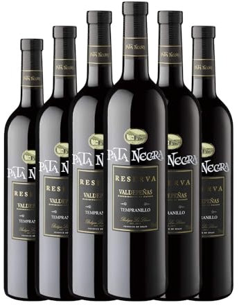 García Carrión Pata Negra Valdepeñas Reserva 75 cl Vino tinto (Caja de 6 Botellas de 75 cl)