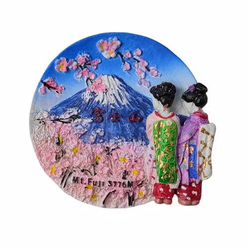 Wedarego Mount Fuji Japan 3D Fridge Magnet Souvenir Gift,Resin Handmade Japan Refrigerator Magnet Home & Kitchen Decoration Collection