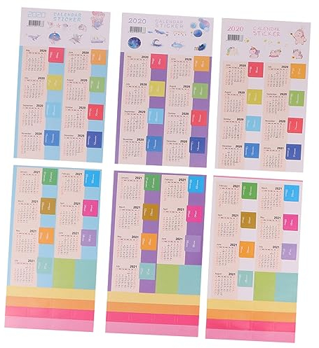 NUOBESTY 2 Sätze 12 Kalenderaufkleber 12-Monats-Kalender Pinup-Aufkleber Monatsplaner Agenda-Aufkleber the office sticker kalender sticker Planer-Aufkleber Index-Aufkleber Konto Etikett