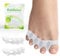 Bukihome Toe Separators, 4 Pair Soft Gel Toe Spacers to Correct Bunions, Toe Stretcher for Therapeutic Relief from Plantar Fasciitis, Foot Pain for Women & Men,White+M