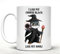 Funny Mug - I Like My Coffee Black, Like My Soul 11oz Ceramic Coffee Mug Featuring Dark cat Wizard Design