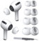 Ersatz-Ohrstöpsel für Airpods Pro, 4 Pairs Ersatz für Airpods Pro Silikontips Komfort Lärmminderung, mit Tragetasche Reinigungsstift Geeignet für Airpods Pro/Pro 2 Ersatzstöpsel (XS/S/M/L)