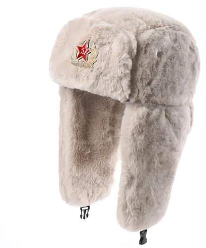 YUECIBAI Fliegermützen Männer Frauen Hüte Pilot Trapper Trooper Hut Ohr Klappe Ski Schnee Kappen 7