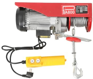 ECUTEE Treuil Electrique 220v 400/800 kg Palan Electrique Treuil électrique pour Garage Entrepôt Usine - Avec télécommande par câble -1300 W