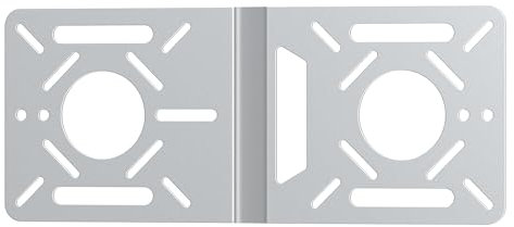 Fasgear Aluminiummetall VESA Adapter für MINI PC,Halterung für Intel NUC VESA-Monitorarm,VESA Adapterplatte mit 100x100mm und 75x75mm Löchern,Monitor Arm Conversion Kit Halter für VESA-Muster(Silber)