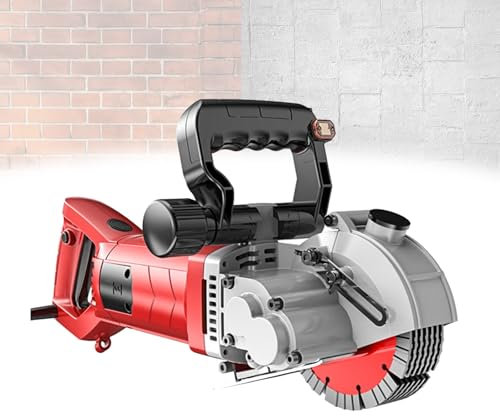 Genérico Cortadora de pared con sierra de anillo y láser, sierra eléctrica for hormigón con mango, 5500 W, 6500 rpm, 42 mm de profundidad de corte, pequeña, portátil y ligera, for piedra y ladrillo.