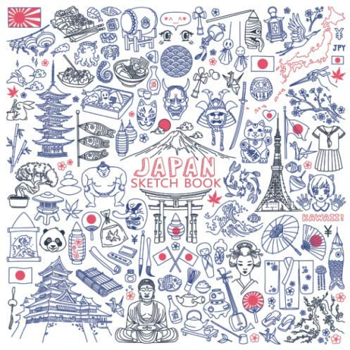 JAPAN Sketch book: A Large Square Sketchbook with Blank Graph Paper and White Paper - 100 Pages ( 8.5 x 8.5 ) for Drawing, Sketching, and Recording Creative Ideas.