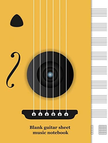 Blank guitar sheet music notebook: Bass tablature Notebook, blank sheet music paper, manuscript pape, manuscript paper, for Musicians. Composition Books Gifts.