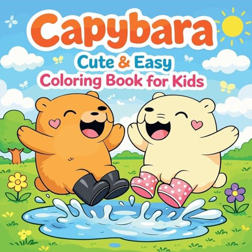 Capybara - Cute & Easy Coloring Book for Kids