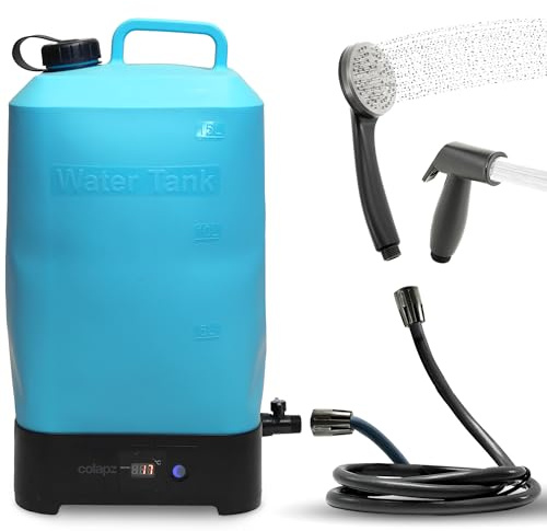 Colapz Portable Heated Camping Shower with Tank & Rechargeable Pump