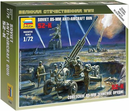 Zvezda 500786148-1:72 Soviet Anti-Aircraft-Gun, 85 mm