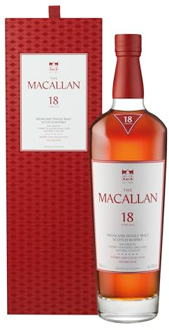 The Macallan 18 Years Old SHERRY OAK CASK Highland Single Malt Scotch Whisky 43% Volume 0,7l in Geschenkbox Whisky