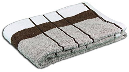 Gözze - Strandtücher, 100% Baumwolle, Berlin, Streifen, 70 x 140 cm - Taupe/Schoko