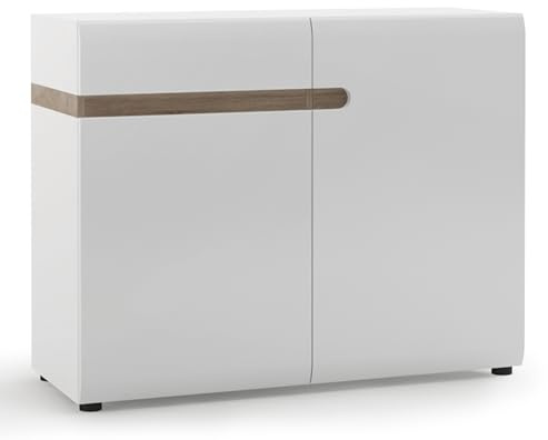 Furniture To Go | Chelsea, Wood, White Gloss, Small Sideboard 110cm, 4023544