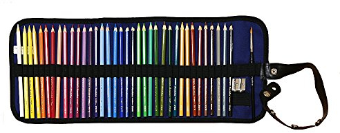 KOH-I-NOOR 36 Aquarellstifte Set mit Pinsel im blauen Stiftegürtel Mondeluz Aquarell Buntstifte