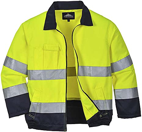 Portwest Warnschutzjacke Madrid , Größe: XL, Farbe: Gelb/Marine, TX70YNRXL
