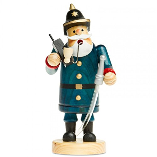 Sikora RM-A Räuchermännchen aus Holz 3 Größen Verschiedene Motive, Farbe/Modell:A09 blau - Feuerwehrmann, Höhe in cm:Höhe ca. 19.5 cm