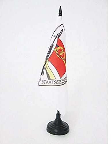 AZ FLAG - Tischflagge Ddr Ministerium Für Staatssicherheit - 15x15 cm - Stasi Tischfahne 15 x 15 Cm - Flaggen