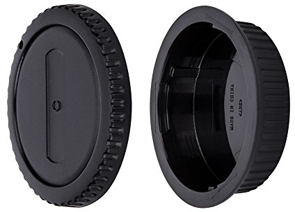JJC Body Cap + Rear Lens Cap Set for Canon DSLR EOS Cameras & Canon EF/EF-S Mount Lens System (1 Set)