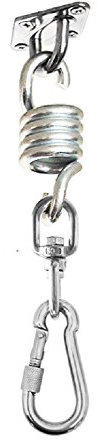 BigTron Hammock Chair Hanging Kit, Stainless Steel Ceiling Mount - Snap Swivel Hook - Hammock Spring - 650lb Capacity Industrial Quality (with 4 Self-tapping Screws 4 Expansion Screws FREE)
