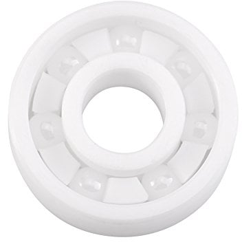 Akozon Ceramic Bearings, 1pc weiße Farbe ZrO2 Keramik Miniatur 608 Kugellager für Fingertip Spielzeug 8 22 7mm Skateboards und Inline Skates Bearings 608 Hybrid Ceramic Mittellager Kugellager