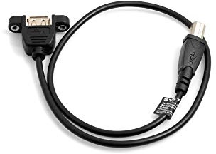 System-S 57471505 USB Typ B auf USB Typ A 2.0 Kabel Panel Mount 50cm