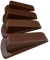 Rubber Door Stoppers - Door Stop Wedge, Large Heavy Duty Flexible Door Holder - Brown 4 Pack - Non Marking Anti Slip Jammer