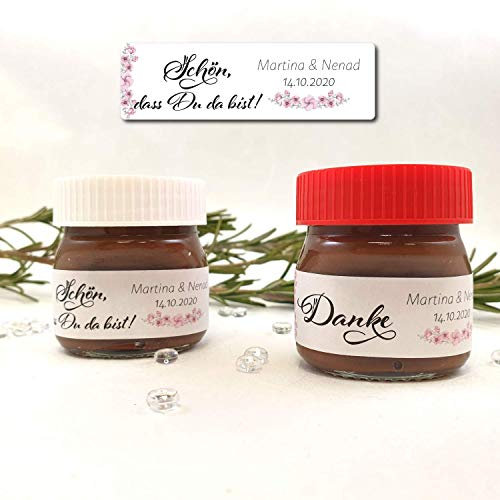 33 MINI Sticker Aufkleber Etiketten Gastgeschenke Hochzeit Kommunion Konfirmation Geburtstag Personalisiert