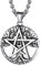 PROSTEEL Arbol de Vida Sello Estrella Salomon Pentaculo Colgante Hombre Acero Inoxidable Cadena de Hombre, Pleateado