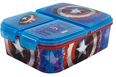 Stor Stor-16910 SANDWICHERA Multiple Capitan America, Multicolor, único (16910)