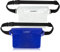 KUPBOX 2 Stück wasserdichte Tasche mit Verstellbarem Gurt wasserdichte Beutel,100% wasserdichte Handytasche Handyhülle Schutzhülle für Wassersport/Strand/Schwimmen/Bootsfahrten (blau+transparent)