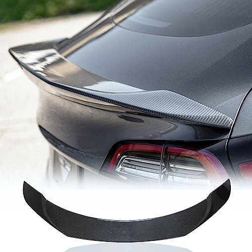 JCING Modell Y Heckspoiler Flügel Kohlefaser für Tesla Model Y 2020 2021 2022 Heckklappenspoiler Heckklappenspoiler Kofferraumdeckel Flügelspoiler Aftermarket Autoteile Hecklippe Schwanzflügel