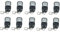 LEOFLA 10 Telecomandi Universali Per Cancello Automatico Frequenza 433,92 Mhz Codice Fisso