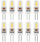 Paquete de 10 Bombillas LED G4 12V, 2W Capsule LED Equivalente a 20W Lámparas Halógenas, Blanco Frío 6000K, 200LM, Ángulo de haz de 360°, No Regulable, para Candelabro