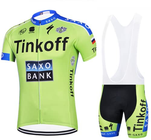 BBNNM Herren Radfahren Kleidung Set Radsport Team Radfahren Tops Herren Radfahren Hemden 4D Gepolsterte Lätzchen, ID47, 4XL