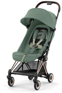 Poussette compacte Coya Leaf Green châssis Rosegold - Cybex