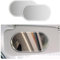 Ziciner 2 Stück Auto-Visier-Kosmetikspiegel, Edelstahl, Sonnenschutz, Kosmetikspiegel, Ehefrau, Freundin, Make-up-Spiegel für Auto, universelles Autozubehör (oval, groß)