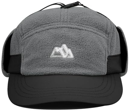 Clakllie Baseball Cap mit Ohrenklappen Winter Fliegermütze Trappermütze Warm Outdoor Sports Cap Earflap Fullcap Ohrenschutz Hat Russenmütze für Snowboarden Skaten Radfahren,Gray-DOTP3