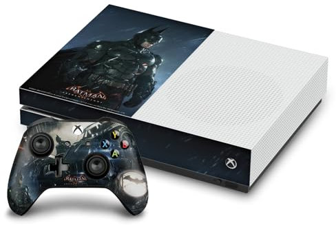 Head Case Designs Offizielle Batman Arkham Knight Batman Grafiken Vinyl Haut Gaming Aufkleber Abziehbild Abdeckung kompatibel mit Xbox One S Console and Controller Bundle