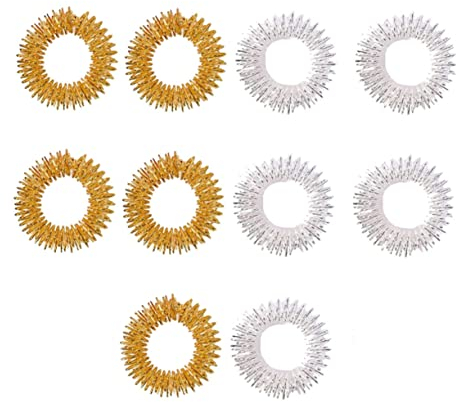 SOLUSTRE 10St Finger massage ring fidget spielzeug fidgets toys Spielzeuge Massageringe für die Finger sensorische Fingerringe Mini Massagegerät Fingerkreis Draht aus Kohlenstoffstahl