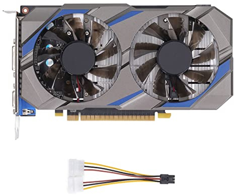 GOWENIC GTX750TI 4 GB DDR5-Grafikkarten, Zwei Lüfter, 1070 MHz Kernfrequenz, 2560 X 1600 Auflösung, Unterstützungssystem für 10, 8.1, 7, Vista, Freebsd X86 (GT750TI 4GB DDR5 128BIT)