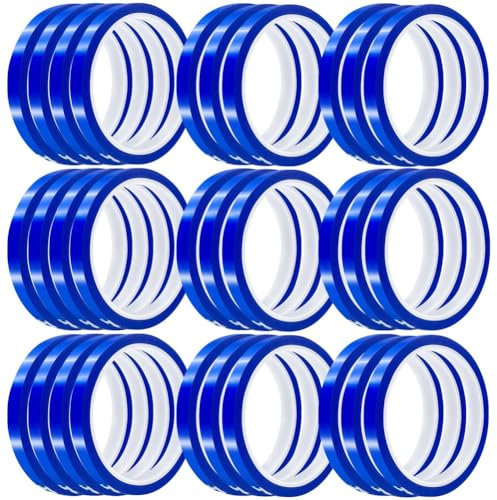 Ruuizksa Blaues Wärmeübertragungsband, Starkes Klebeband, Wärmeübertragungsband für Sublimation, Glas, Tasse, Becher, Stoff, Wärmepressband, 30 Rollen