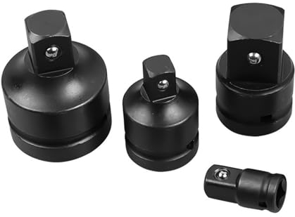 BFUZXY 4 Stück Stecknuss Adapter Steckschlüssel Adapter Satz Adapter Winkeladapter Steckschlüsseln Nuss Knarren für 3/8 auf 1/2,1/4 auf 3/8,3/8 auf 1/4,1/2 auf 3/8 Zoll Schlagschrauber-Adapter