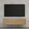 doporro Mobile Porta TV Sospeso 120 cm con 2 Ante Antracite Opaco e Marrone Chiaro, Credenza Bassa da Soggiorno Salotto, Madia Consolle Bicolore per TV Fernsehschrank02