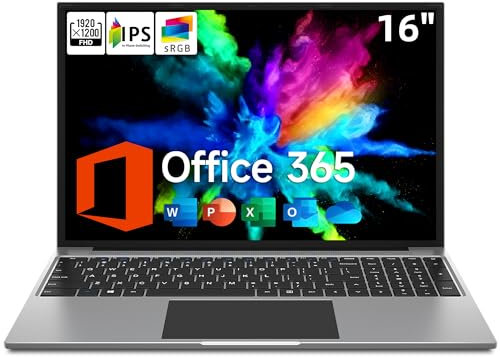 jumper Laptop 16 Zoll Display, bis zu 2,5 GHz Celeron (12 GB RAM 128 GB eMMc + 512 GB SSD), 1920 x 1200 IPS, Bluetooth 4.0, USB 3.0 × 2