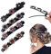 4 Stück Haarspangen Geflochtene Haarspangen Damen Doppelschicht Haarspange Haarspangen Damen Dünnes Haar Kolibri Haarspange Haarclips Damen Kristallblume Haarspange Kolibri Funkelnde Haarspangen
