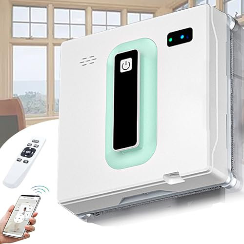 Window Cleaning Automatic Robot, Automatic Window Cleaner Machine with Dual Water Spray, 2800pa Suction Power | Anti-Falling | Edge Detection | App Control, Suitable