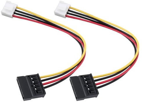 Be In Your Mind 2 Piezas Cable Adaptador de Corriente para Disco Duro de 4 Pines A SATA Hembra Compatible con Hikvision Grabadora de Vídeo 20 Cm
