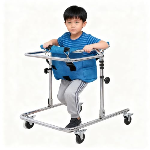 Kinder Gehhilfen Für Behinderte Menschen, Höhenverstellbar Ständer-Gehhilfe Für Kinder Zerebralparese Rehabilitation Rehabilitationstraining, Geeignet Für Körpergrößen Von 79,7–119,9cm